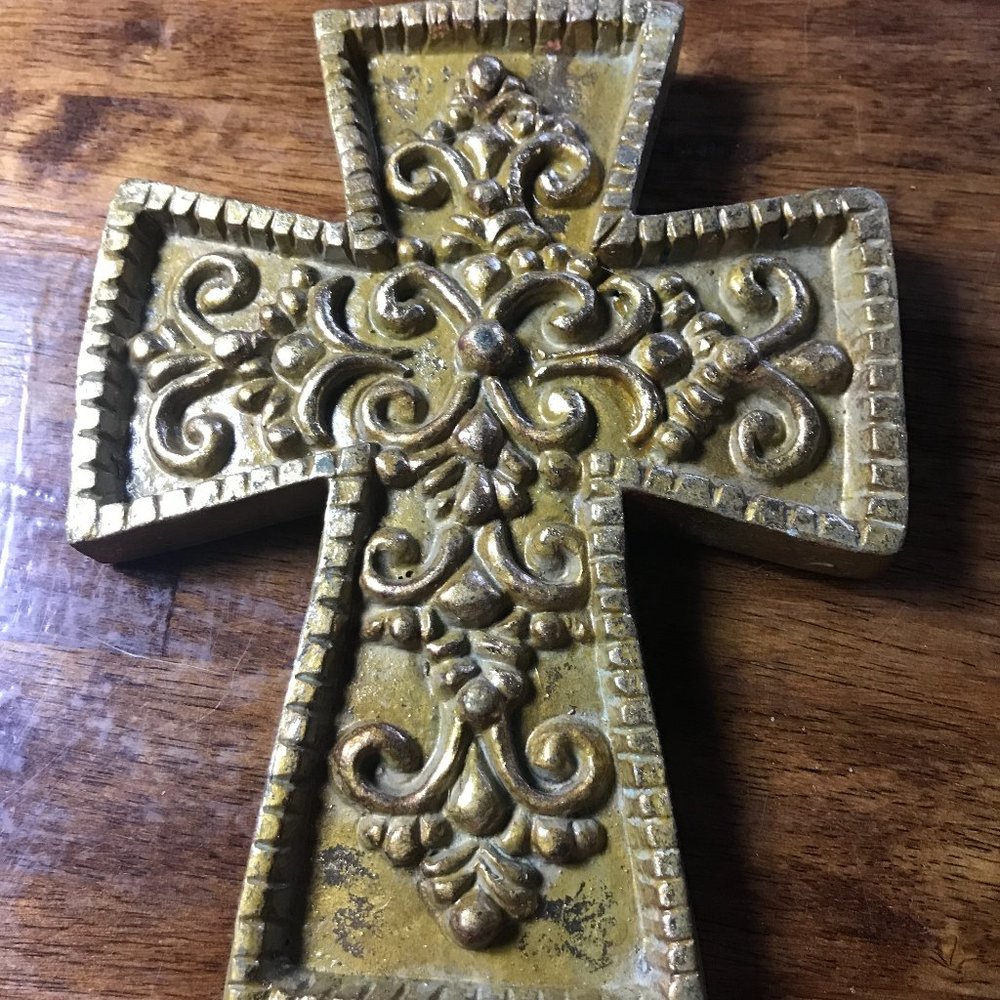 Heavy Ornate Gold Cross